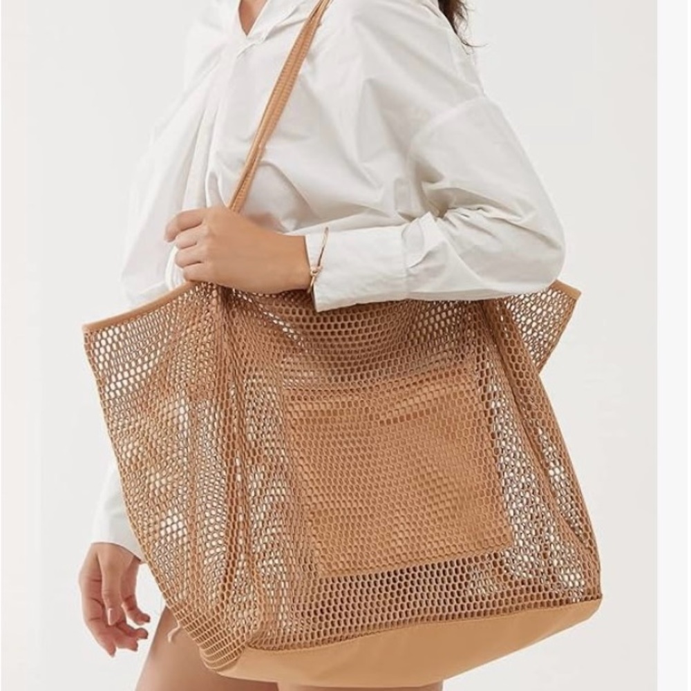 Mesh beach tote bag. Brand new never used.